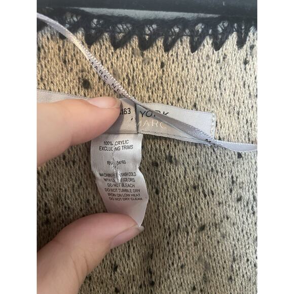 Marc New York Women’s Cheetah Striped Printed Poncho Shawl Wrap One Size - Picture 9 of 10